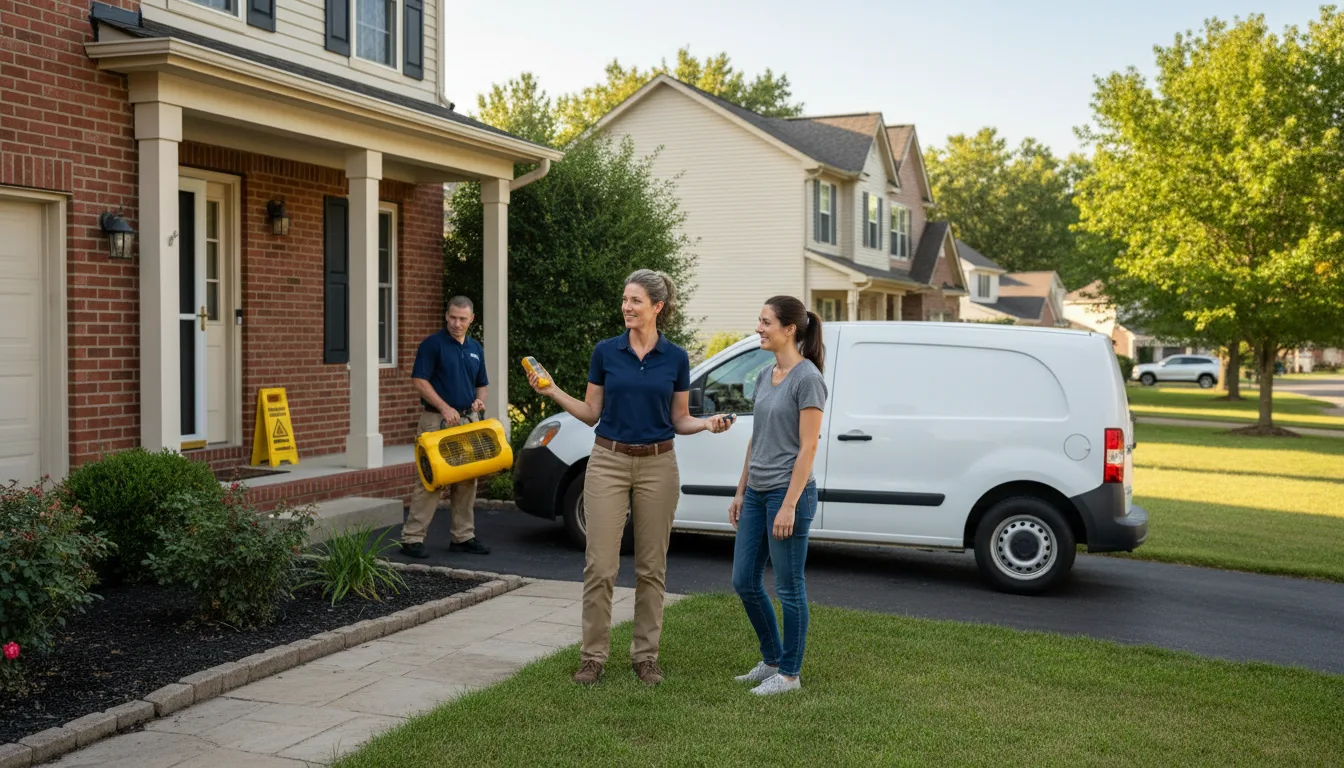 Residential water damage restoration in Mangum, OK